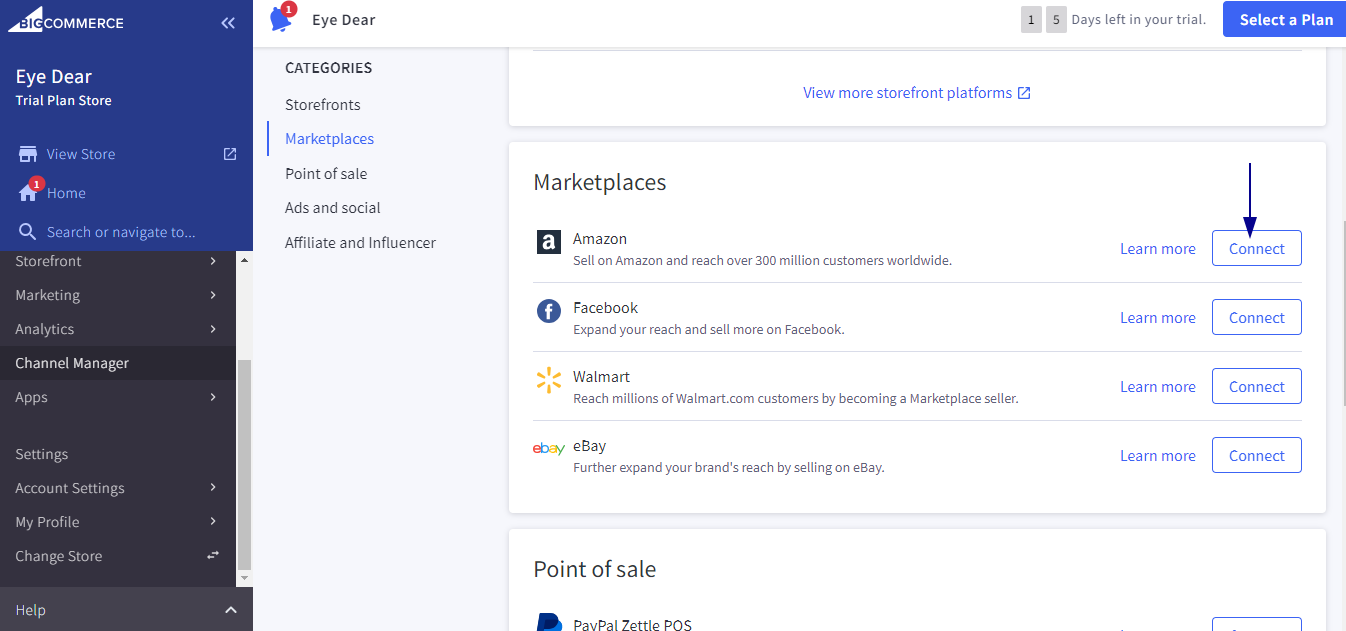 Bigcommerce Amazon integration process
